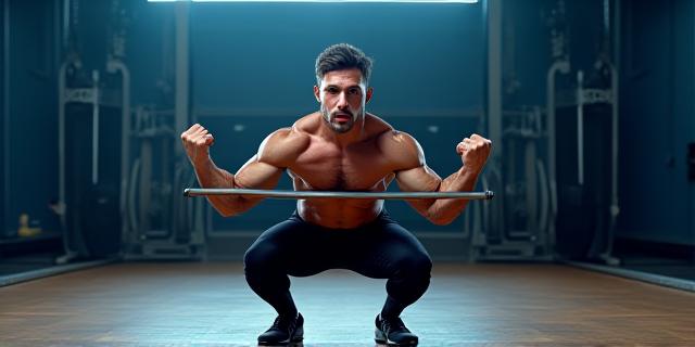 Client performing back squats